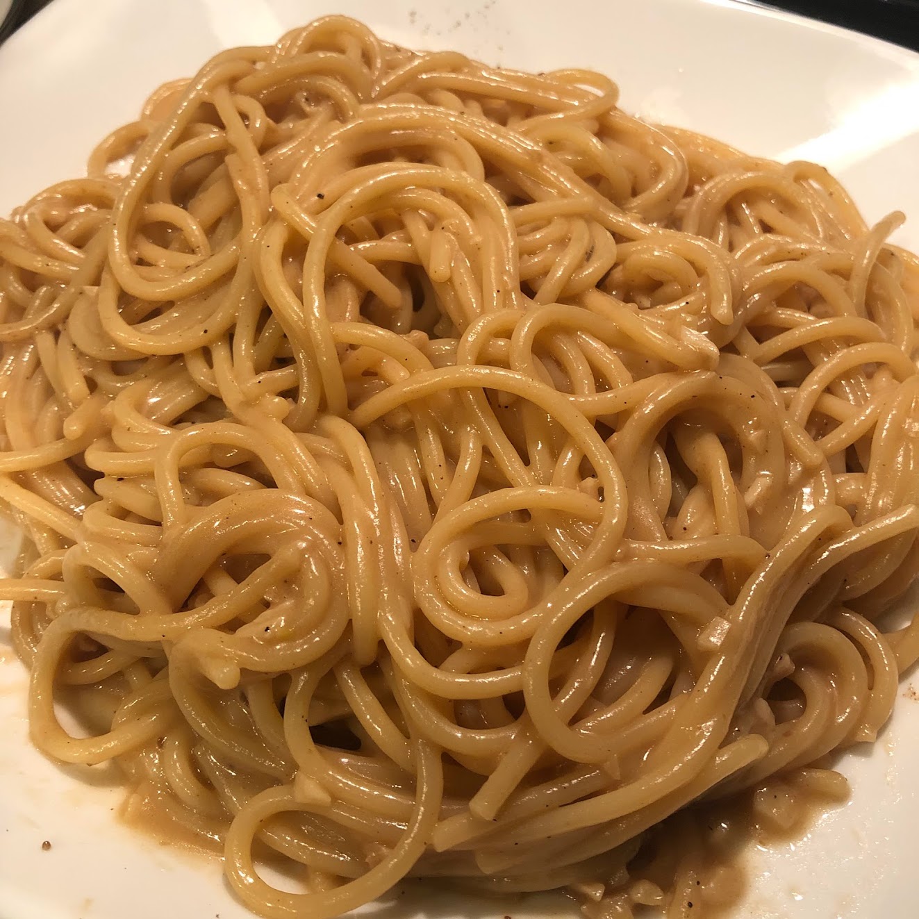 So much garlic! Garlic Noodles!